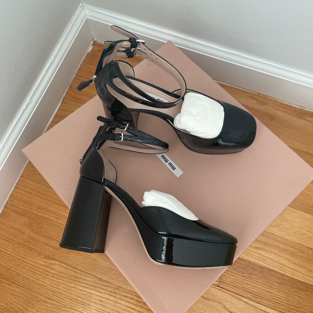 Miu Miu Patent Leather Platform Pumps